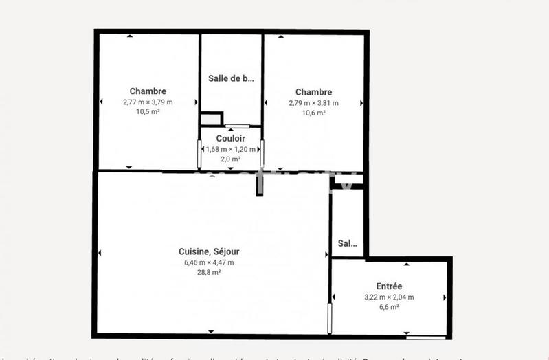 Appartement - 64 m² - 3 pièces
