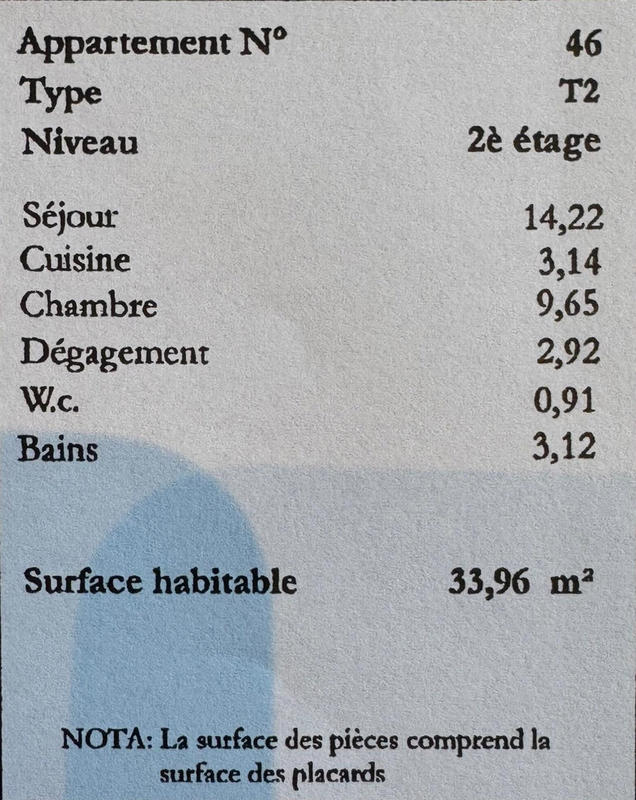 Appartement - 34 m² - 2 pièces