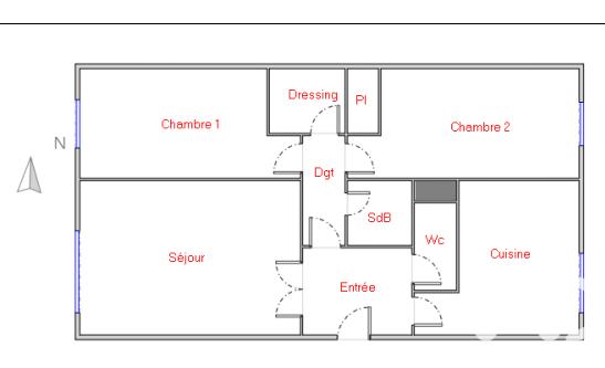 Appartement - 65 m² - 3 pièces