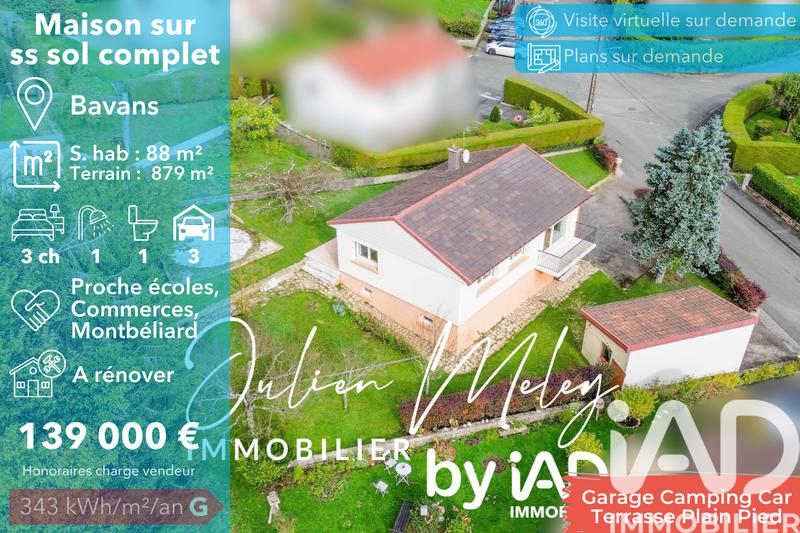 Maison - 88 m² - 5 pièces