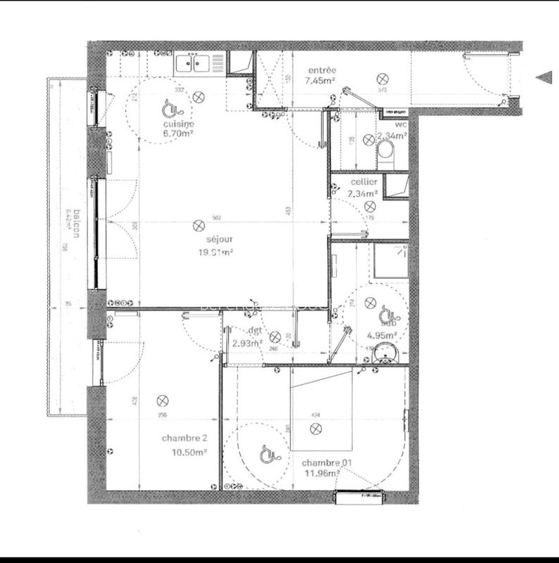 Appartement - 70 m² - 3 pièces