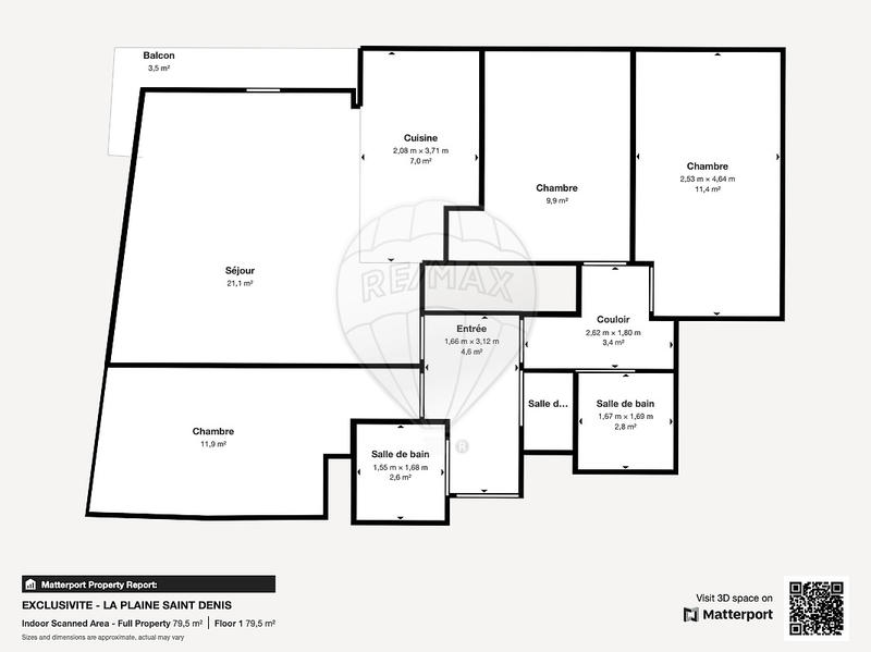 Appartement - 75 m² - 4 pièces