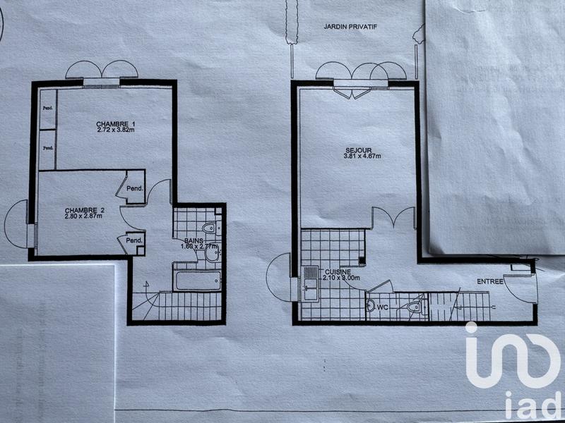 Appartement - 63 m² - 3 pièces