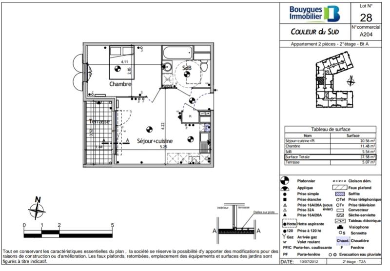 Appartement - 38 m² - 2 pièces