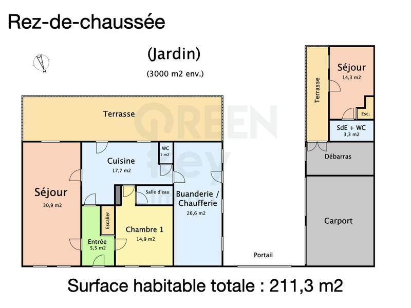 Maison - 211 m² - 7 pièces