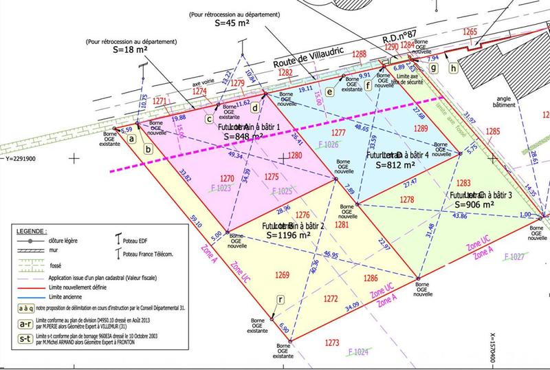 Terrain constructible - 812 m²
