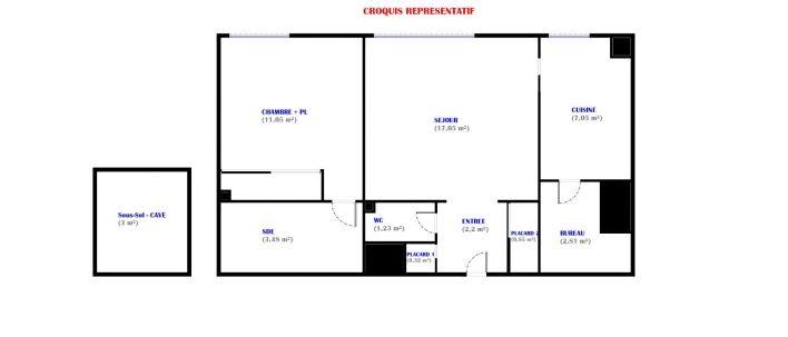 Appartement - 47 m² - 2 pièces