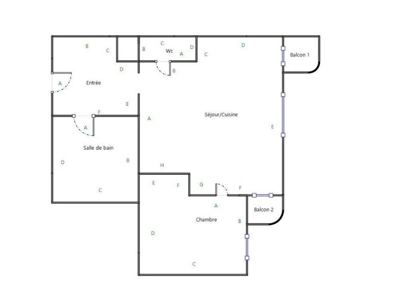 Penthouse - 54 m² - 2 pièces