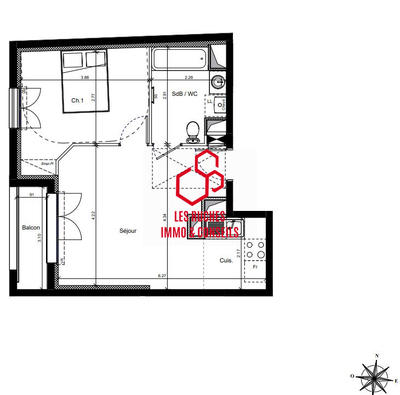 Appartement - 41 m² - 2 pièces