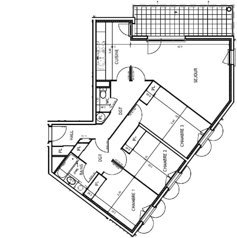 Appartement - 85 m² - 4 pièces