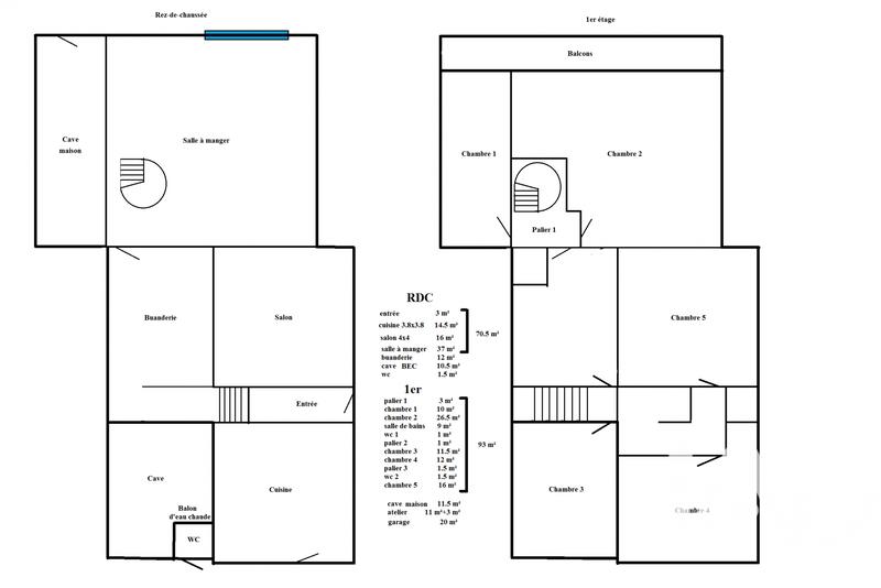 Maison - 163 m² - 7 pièces