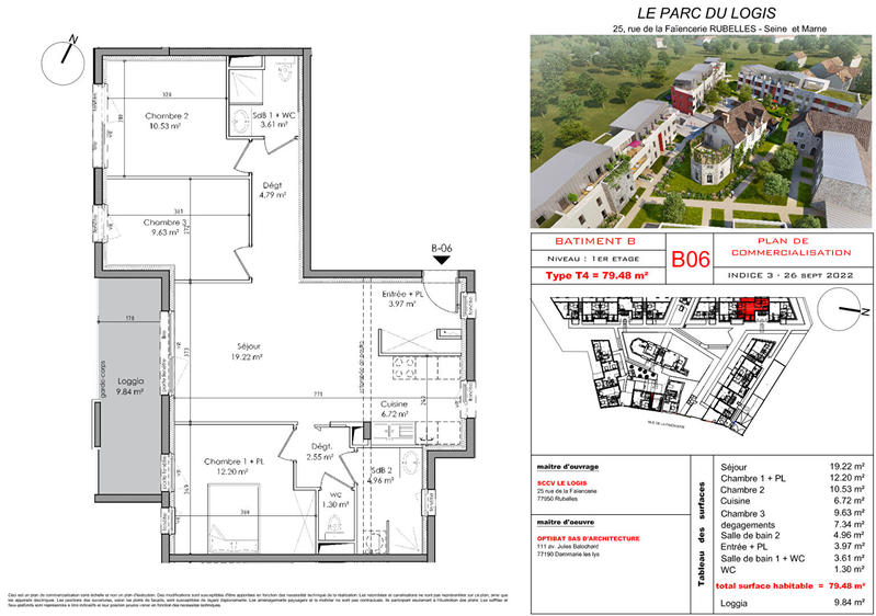 Appartement - 79 m² - 4 pièces