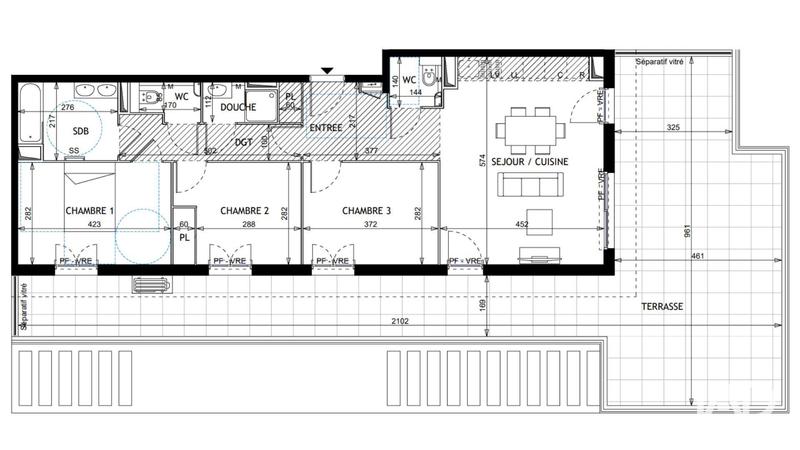 Appartement - 82 m² - 4 pièces