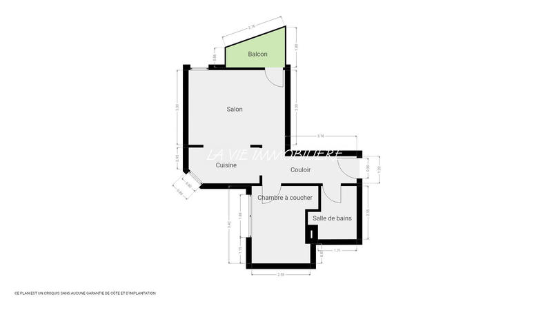 Appartement - 38 m² - 2 pièces