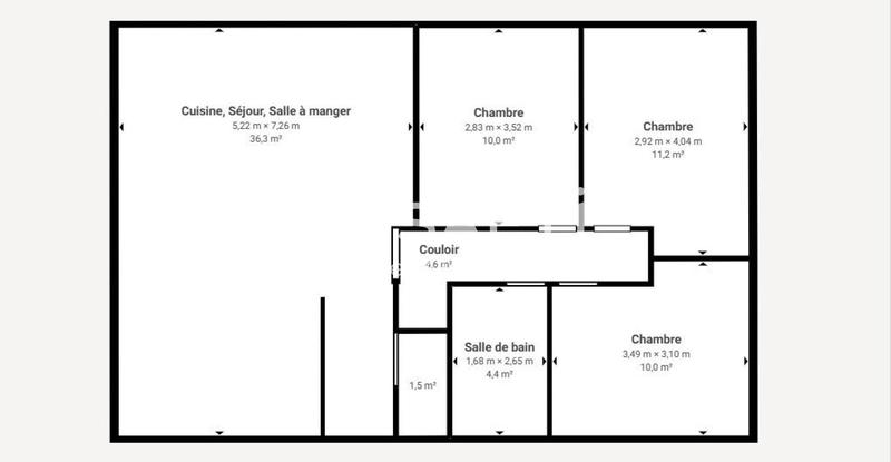 Maison - 78 m² - 4 pièces