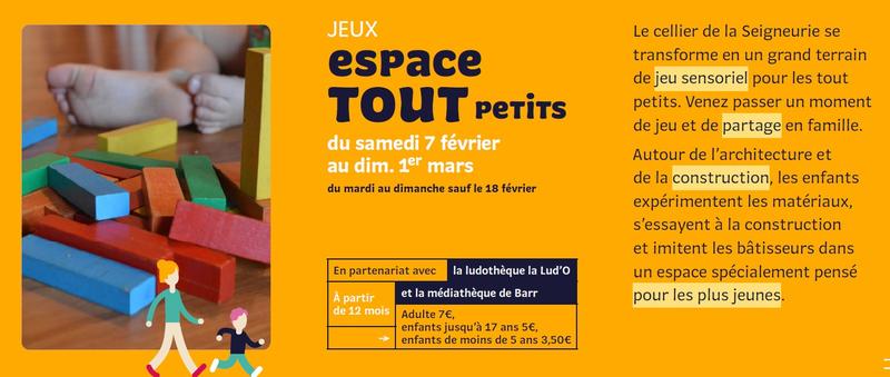 Espace jeux pour les tout petits