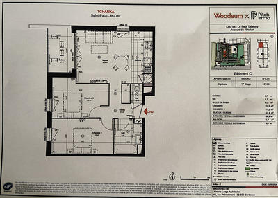 Appartement - 58 m² - 3 pièces