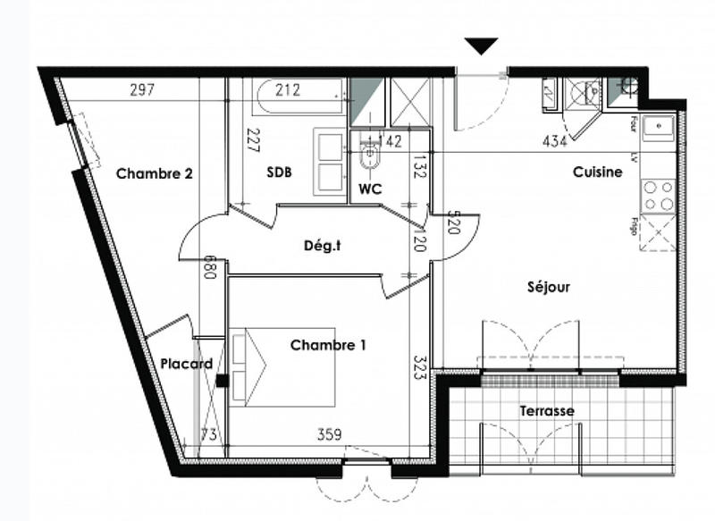 Appartement - 57 m² - 3 pièces