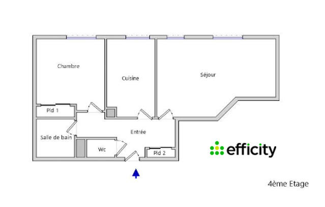 Appartement - 49 m² - 2 pièces