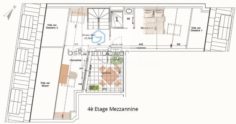 Duplex - 89 m² - 4 pièces