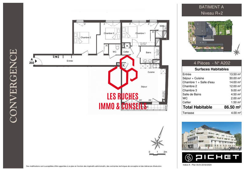 Appartement - 87 m² - 4 pièces