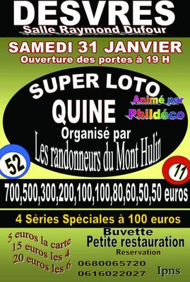 Loto Quine des Randonneurs du Mont Hulin