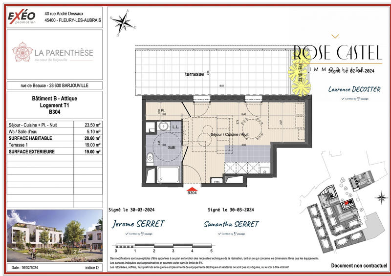 Appartement - 29 m² - 1 pièce