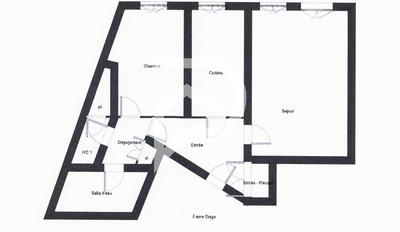 Appartement - 55 m² - 2 pièces