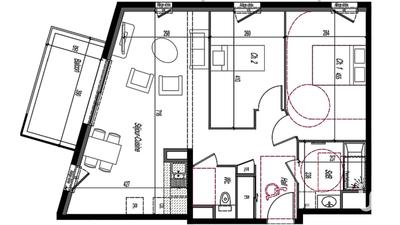 Appartement - 65 m² - 3 pièces