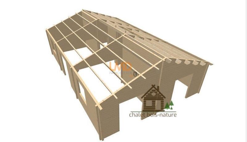 Maison de bois - 75 m² - 3 pièces