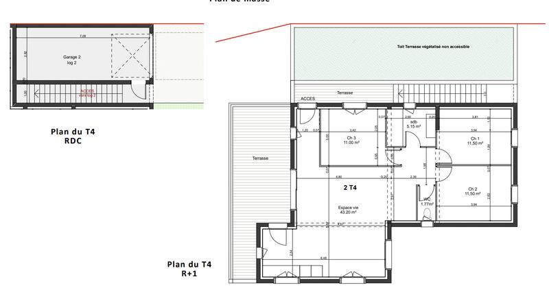 Appartement - 84 m² - 4 pièces