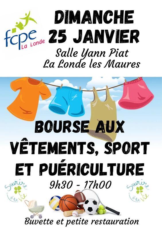 Bourse aux vêtements - puériculture - sport