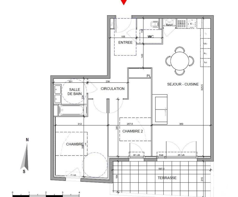 Appartement - 67 m² - 3 pièces