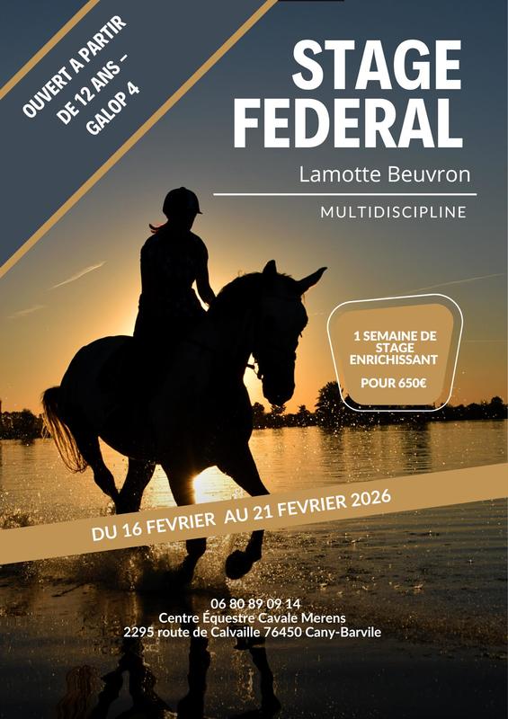 Stage d'équitation fédéral