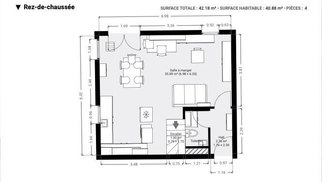 Duplex - 73 m² - 3 pièces