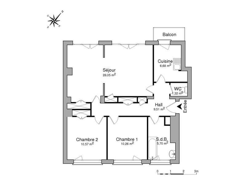 Appartement - 72 m² - 4 pièces