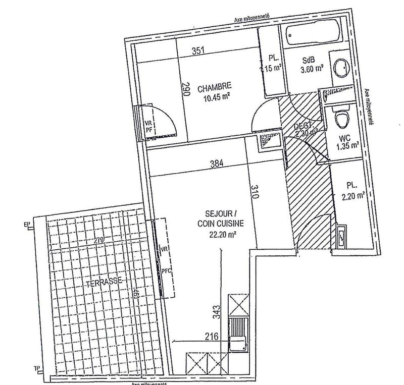Appartement - 43 m² - 2 pièces