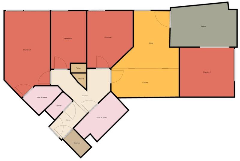 Chambre - 20 m² - 5 pièces