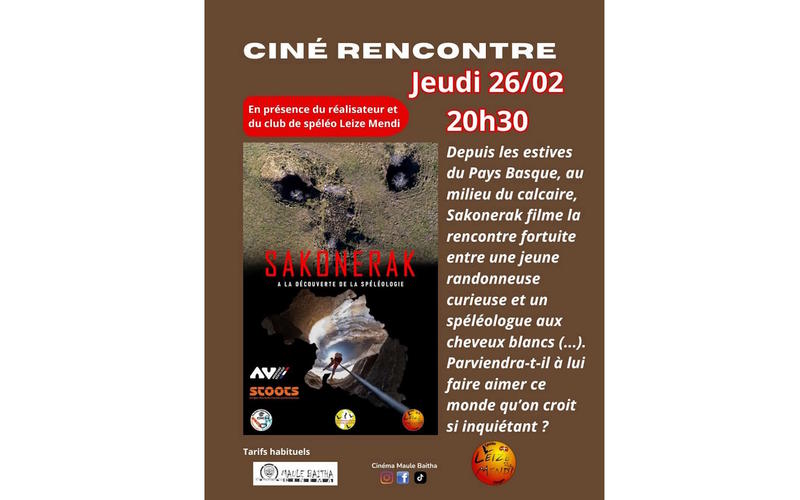 Ciné rencontre : Sakonerak, à la découverte de la spéléologie
