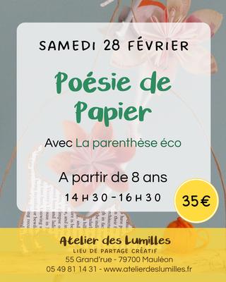 Atelier - Poésie de papier