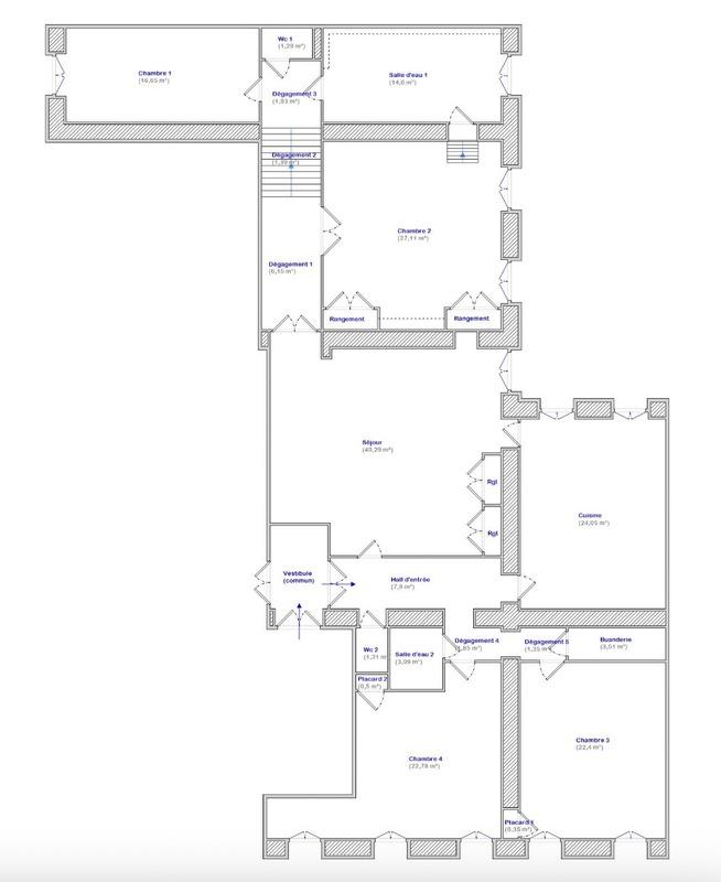 Appartement - 198 m² - 5 pièces
