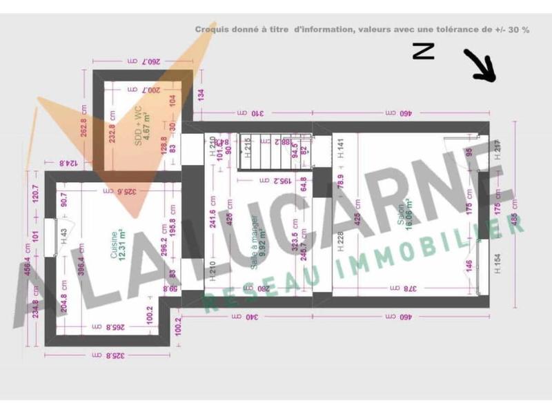 Maison de ville - 72 m² - 3 pièces