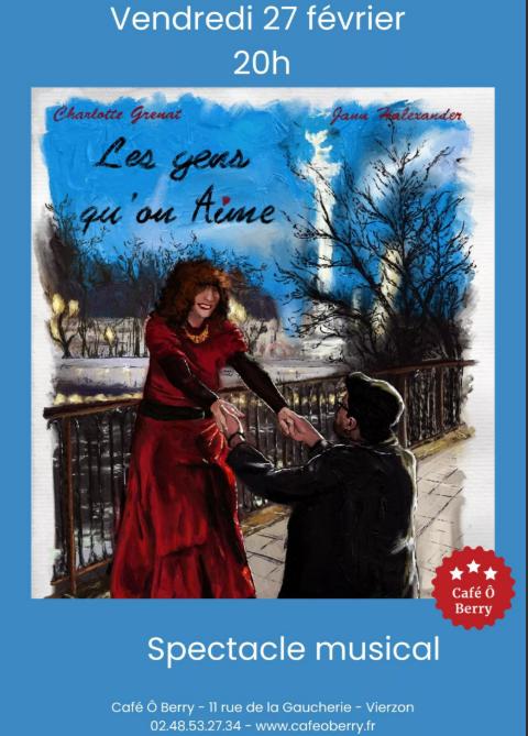 'Les Gens Qu'on Aime' avec Charlotte Grenat &amp; Jann Halexander   27 février 2026, Café Ô Berry, Vierzon