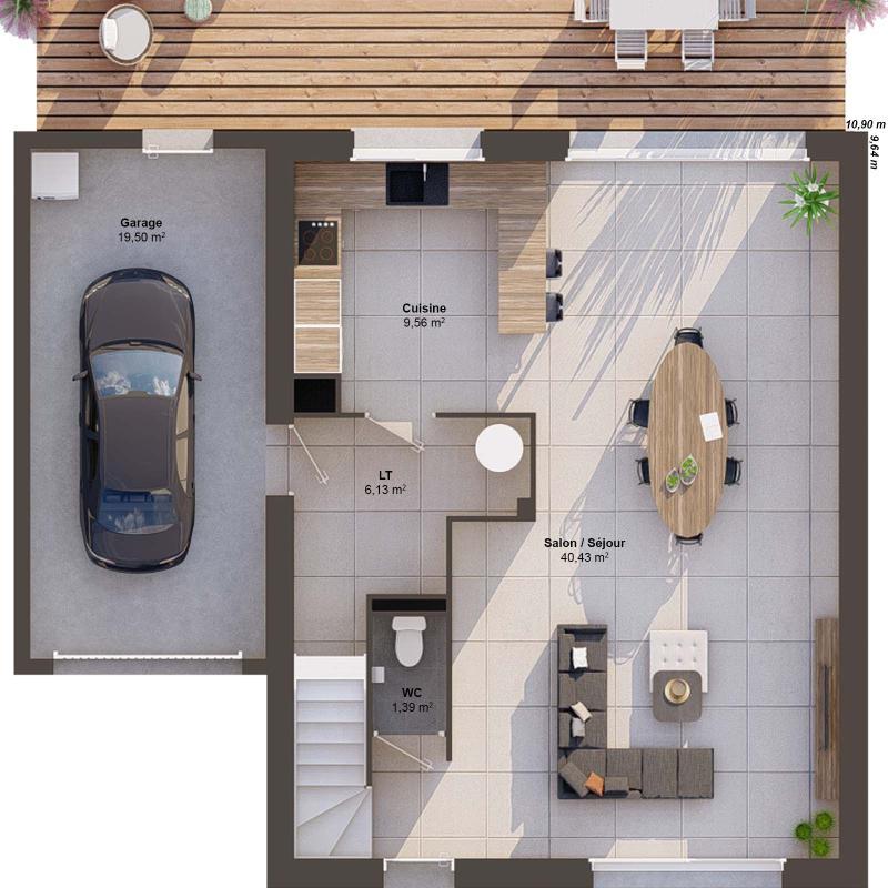 Maison - 113 m² - 6 pièces