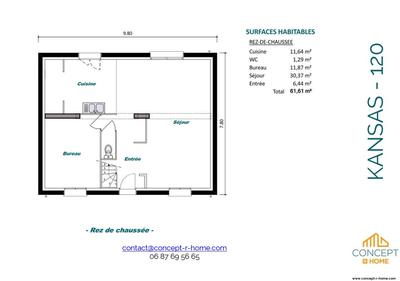 Maison - 120 m² - 2 pièces