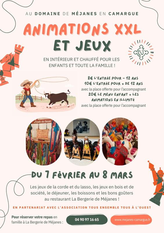 Animations xxl et jeux au Domaine de Méjanes