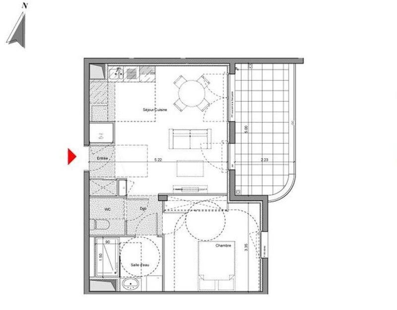 Appartement - 46 m² - 2 pièces