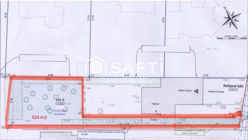Terrain - 524 m²