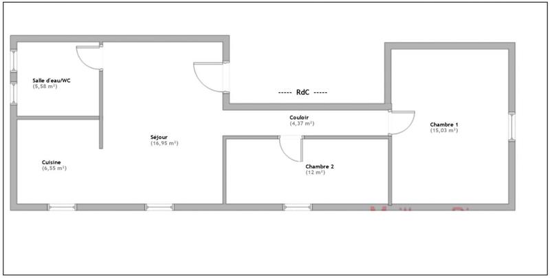 Appartement - 60 m² - 3 pièces