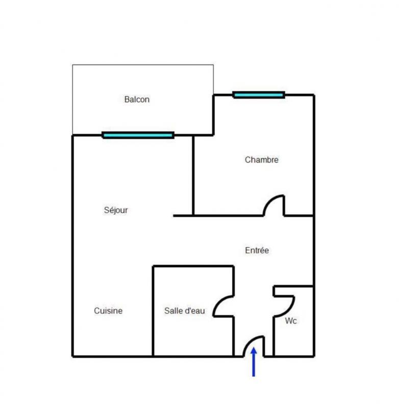 Appartement - 36 m² - 2 pièces